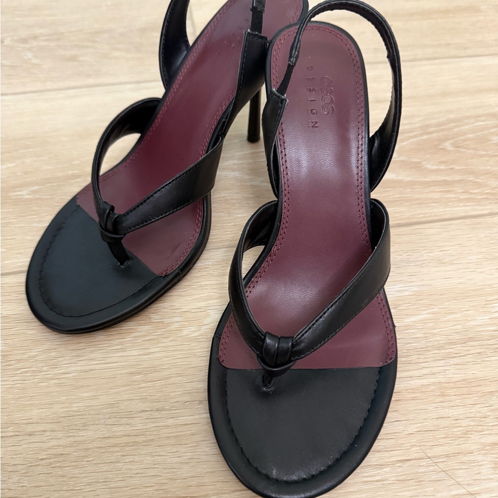 ASOS Black Thong Heels